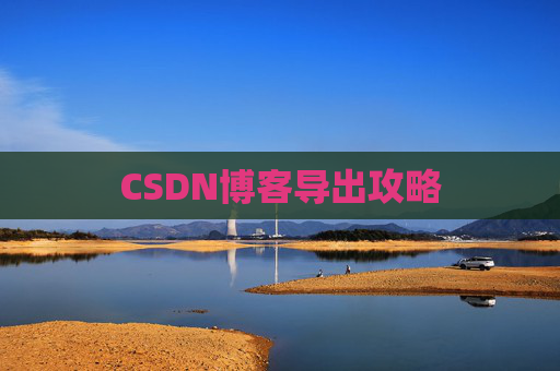 CSDN博客导出攻略